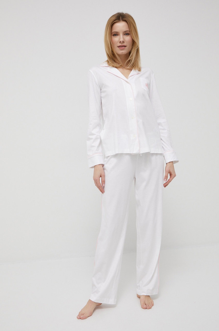 

Комплект пижама Lauren Ralph Lauren в бяло, Бял