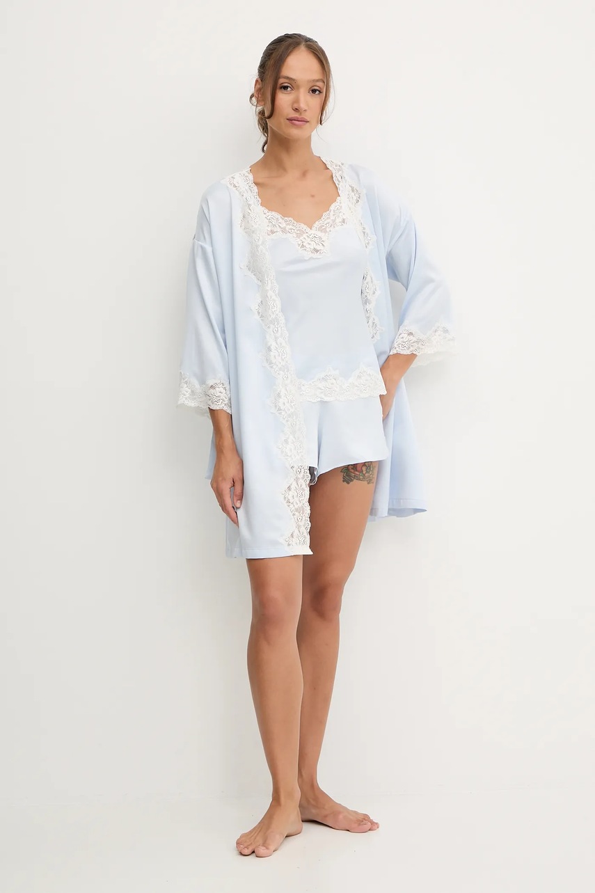 Пижама Lauren Ralph Lauren цвет чёрный сатин ILN11684