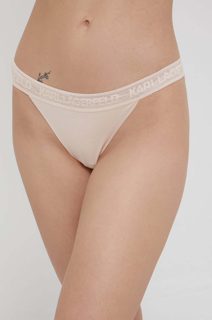 Karl Lagerfeld Tanga Culoarea Bej