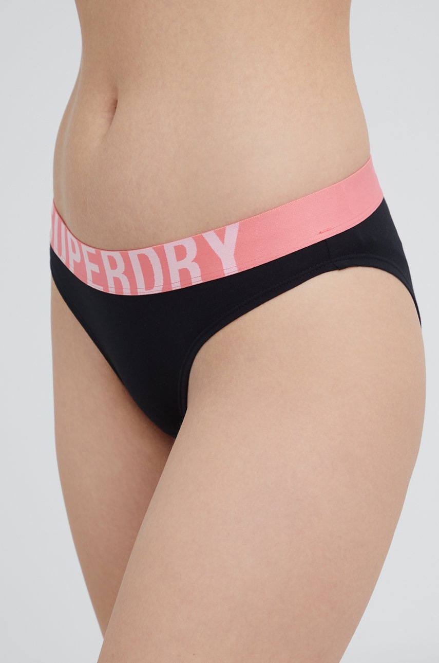 

Бикини Superdry в черно, Черен