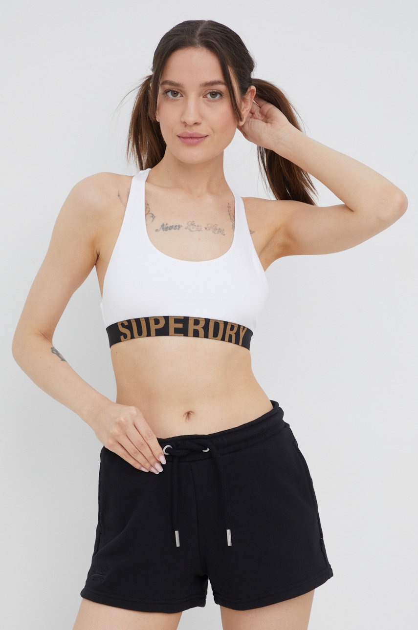 

Сутиен Superdry в бяло с изчистен дизайн, Бял