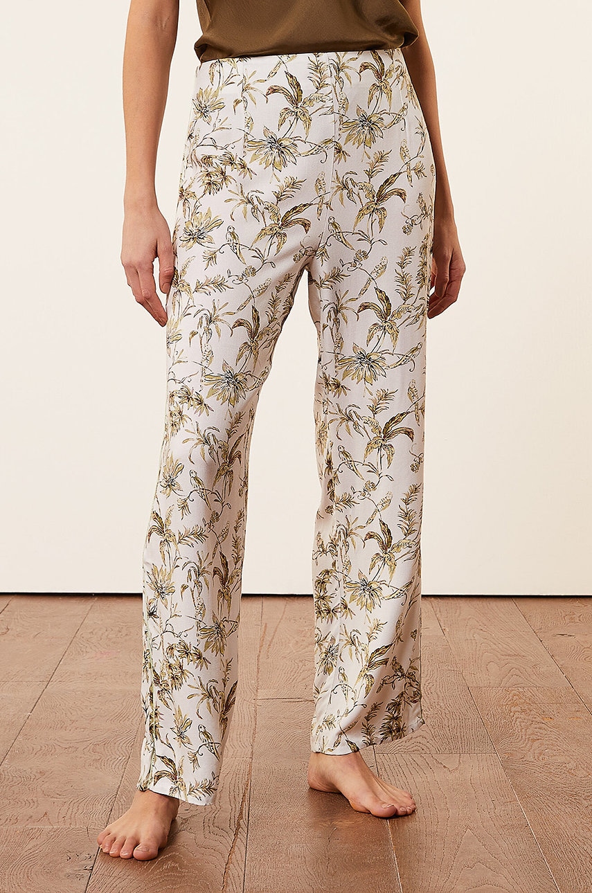 Etam pantaloni de pijama Neimi femei, culoarea gri
