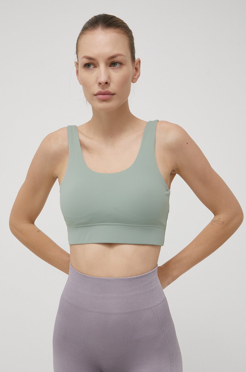 Outhorn sutien sport culoarea verde, neted