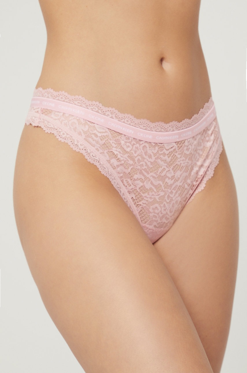 

Прашки Calvin Klein Underwear в розово от полупрозрачна материя, Розов