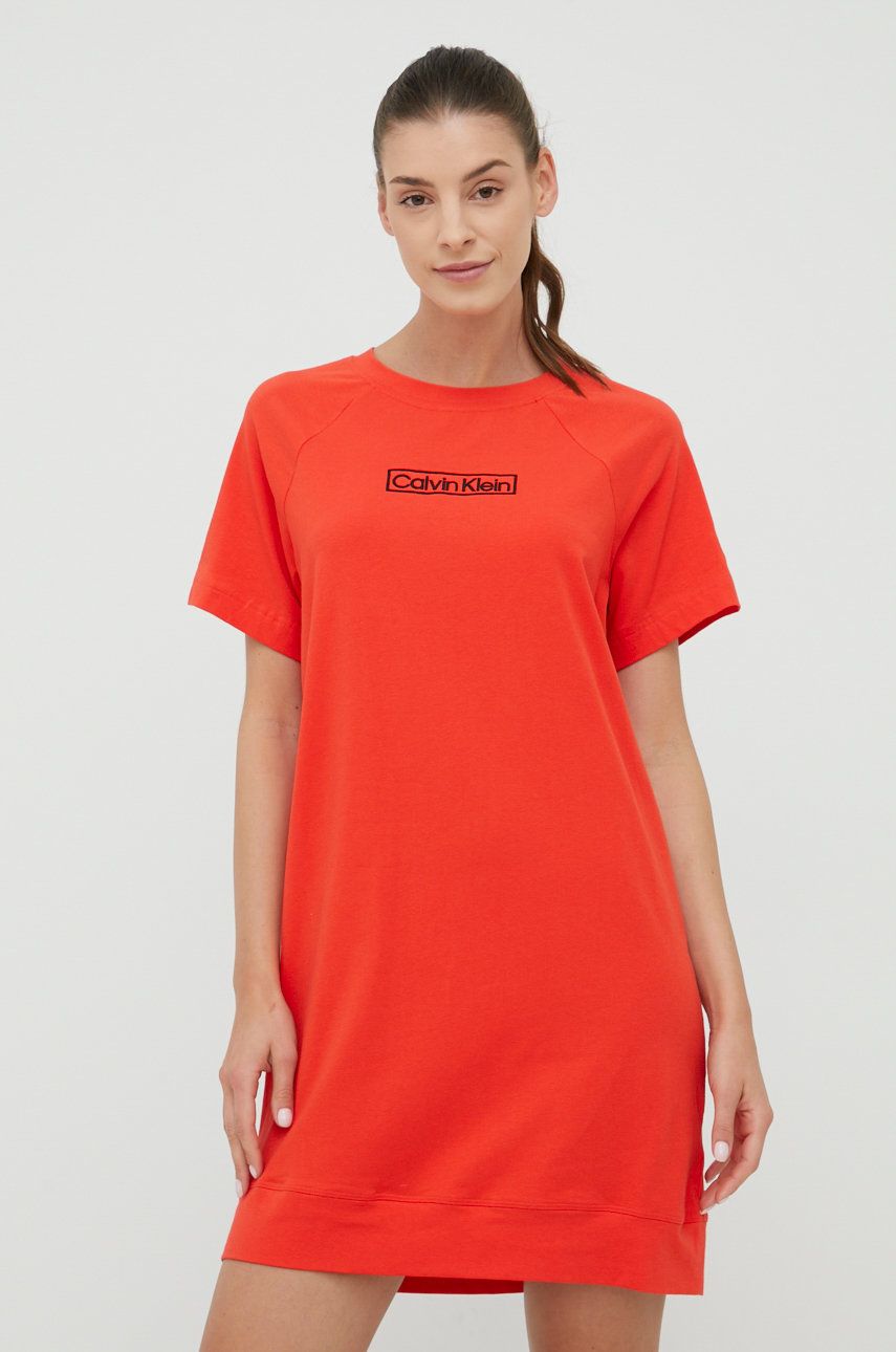Calvin Klein Underwear koszulka nocna damska kolor czerwony