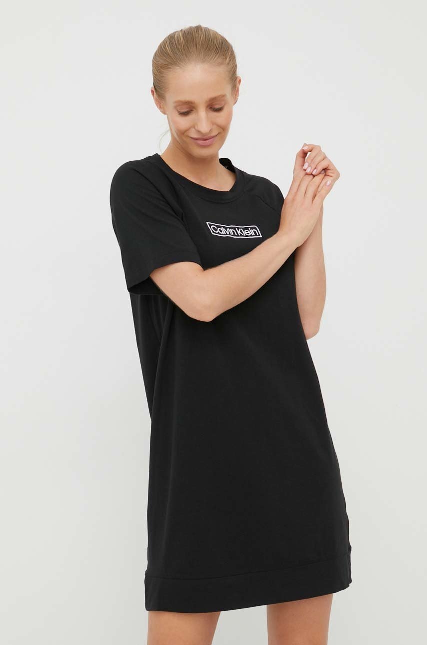 

Нощница Calvin Klein Underwear дамска в черно, Черен