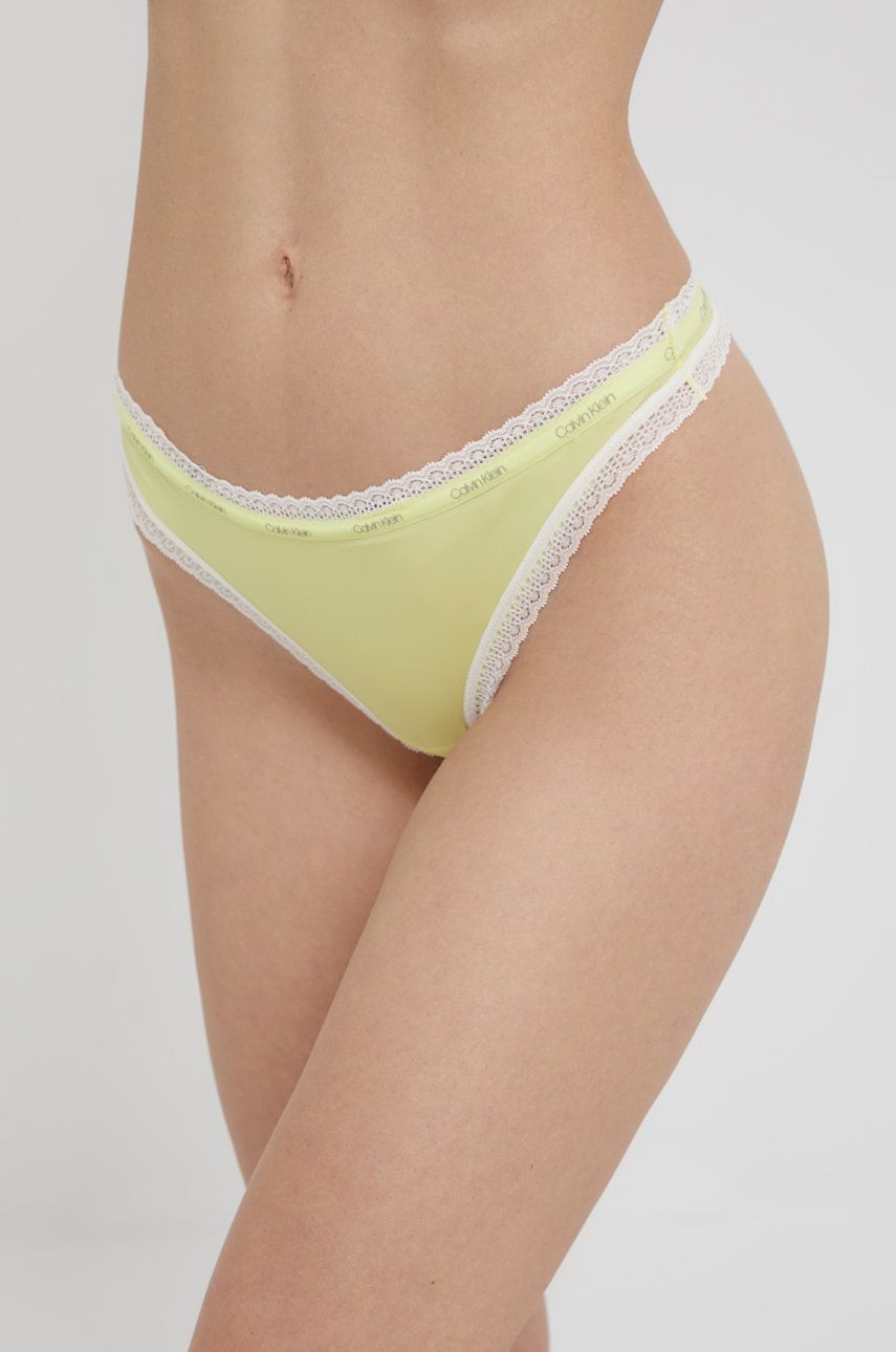 Calvin Klein Underwear stringi kolor żółty