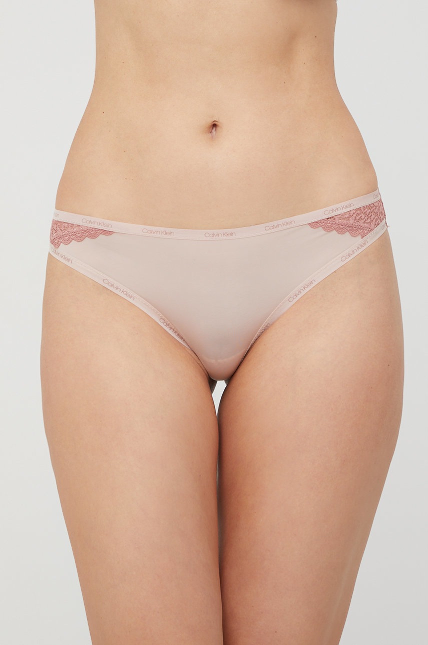 

Бикини тип бразилиана Calvin Klein Underwear в розово, Розов