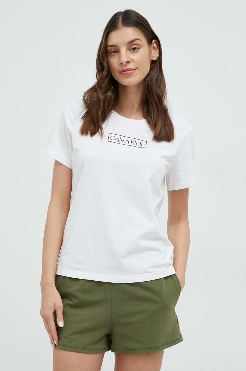 

Пижама Calvin Klein Underwear дамска в бяло, Бял