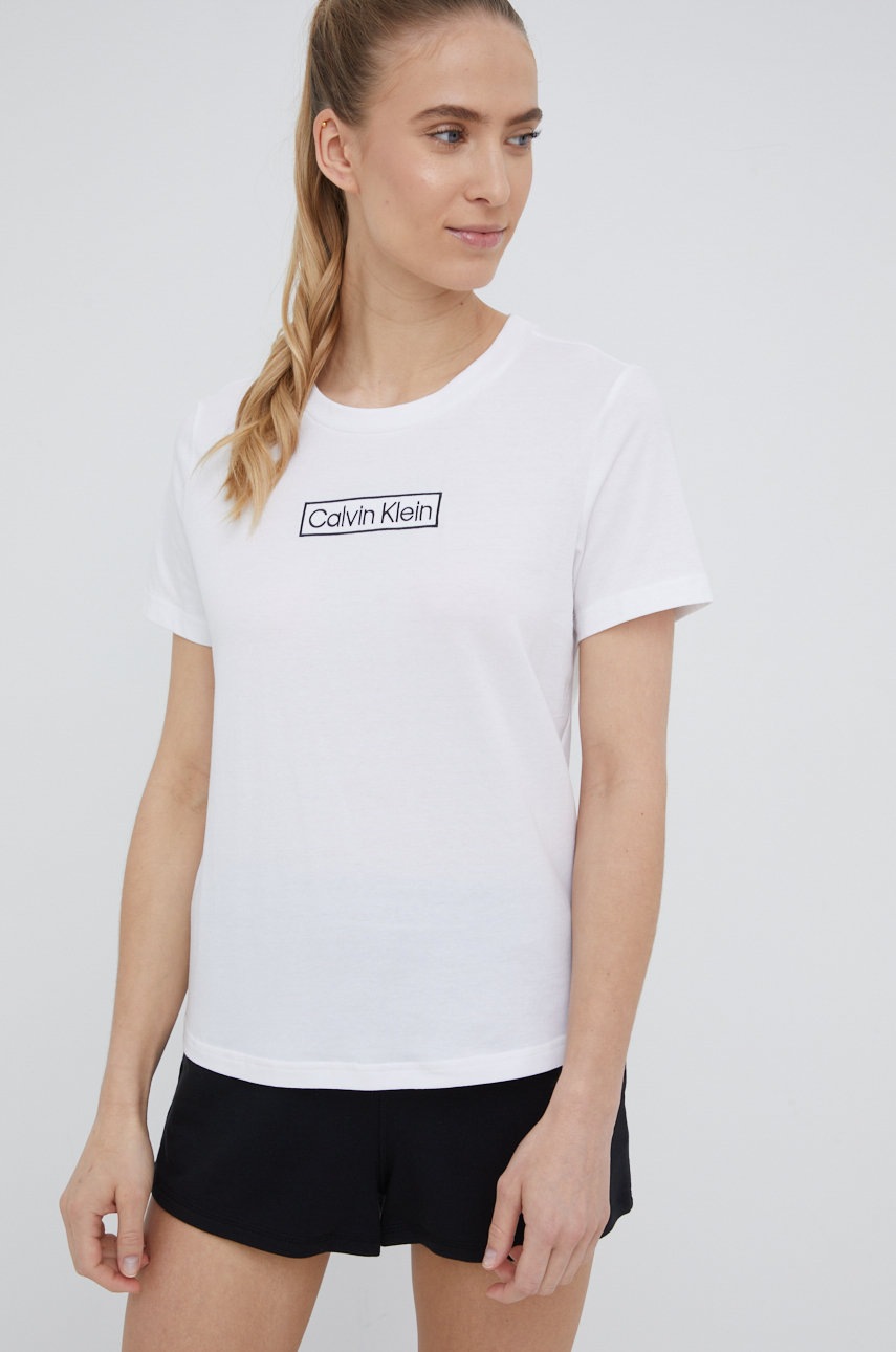 

Пижама Calvin Klein Underwear дамска в бяло, Бял