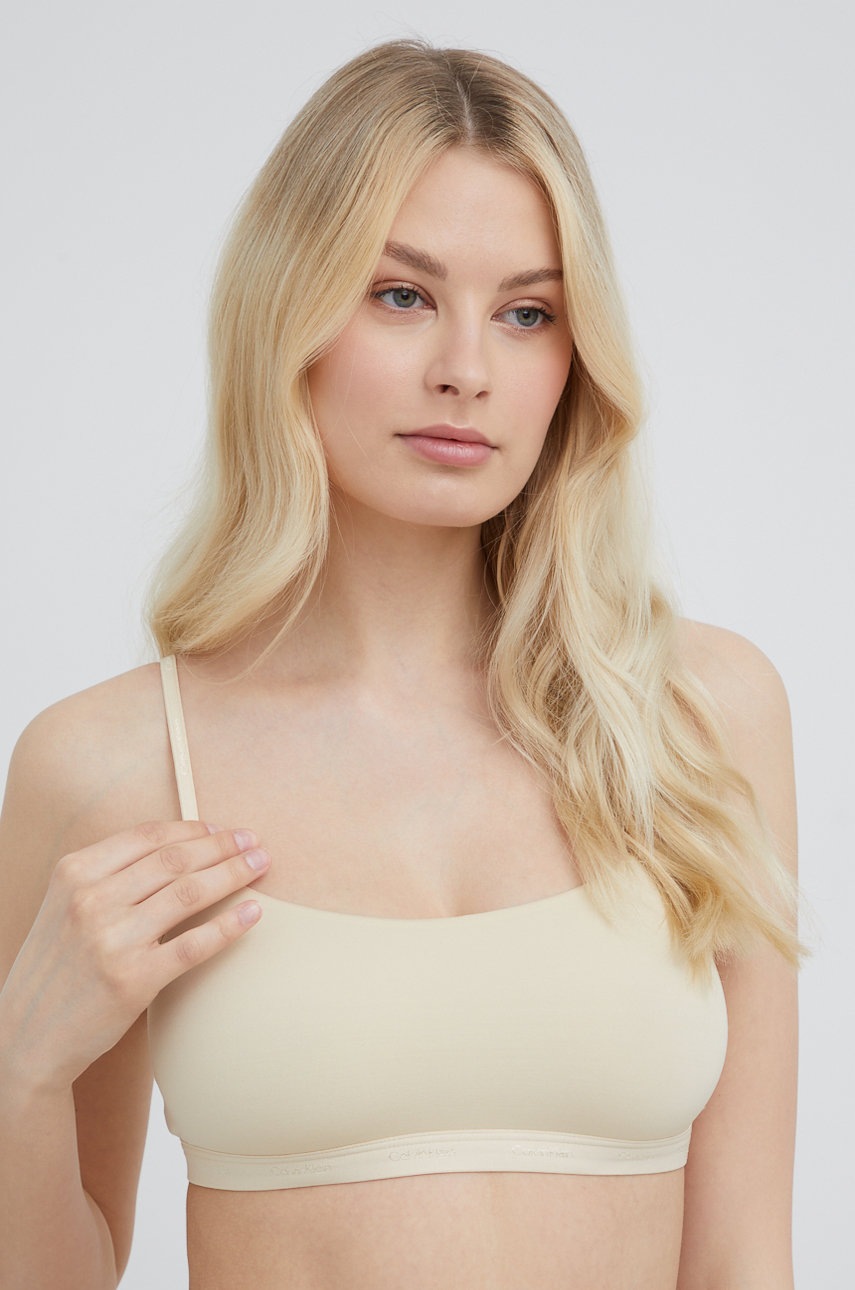 

Сутиен Calvin Klein Underwear в бежово с изчистен дизайн, Бежов