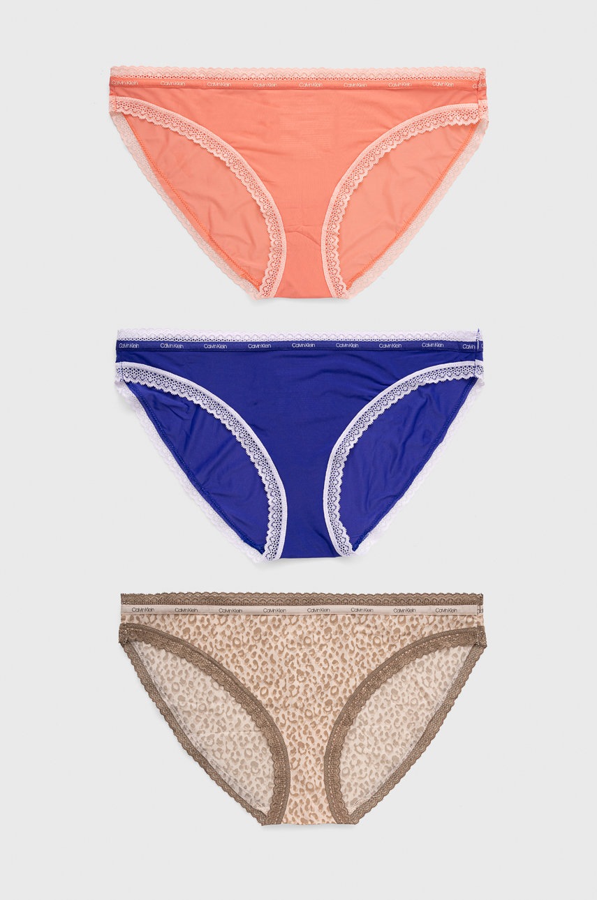 

Бикини Calvin Klein Underwear (3 чифта) в бяло, Розов