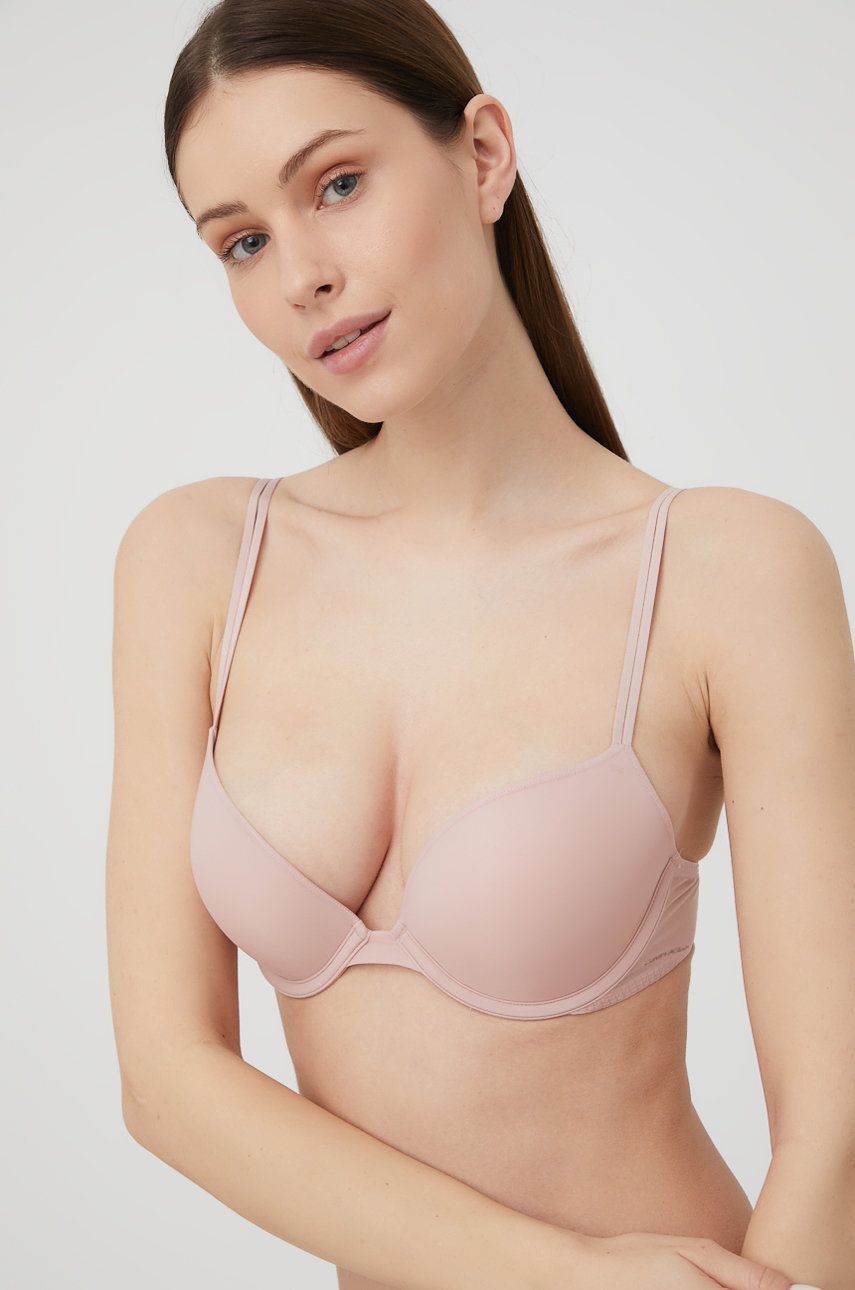 Levně Podprsenka Calvin Klein Underwear růžová barva, 000QF6345E