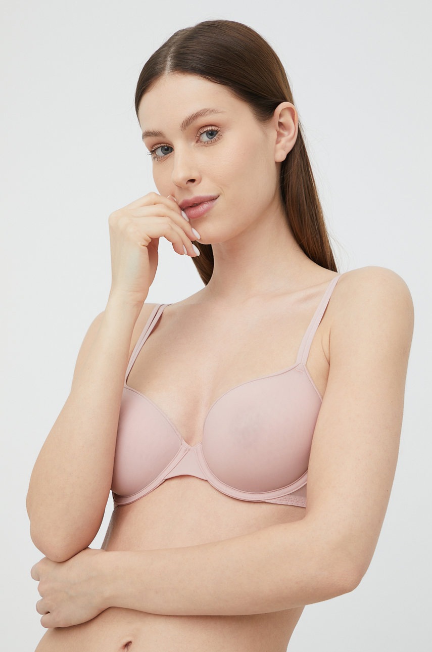 

Сутиен Calvin Klein Underwear в розово с изчистен дизайн, Розов