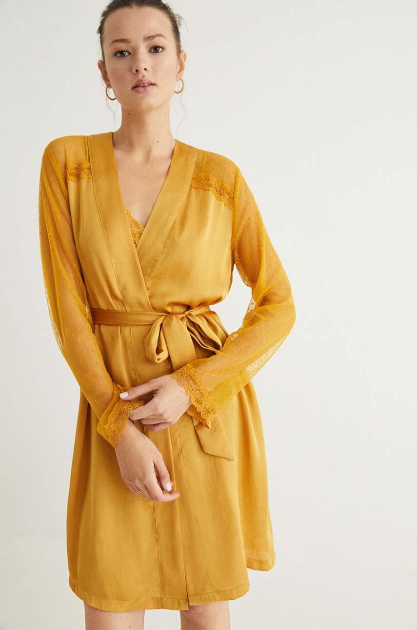 Women'secret halat summer sense culoarea portocaliu
