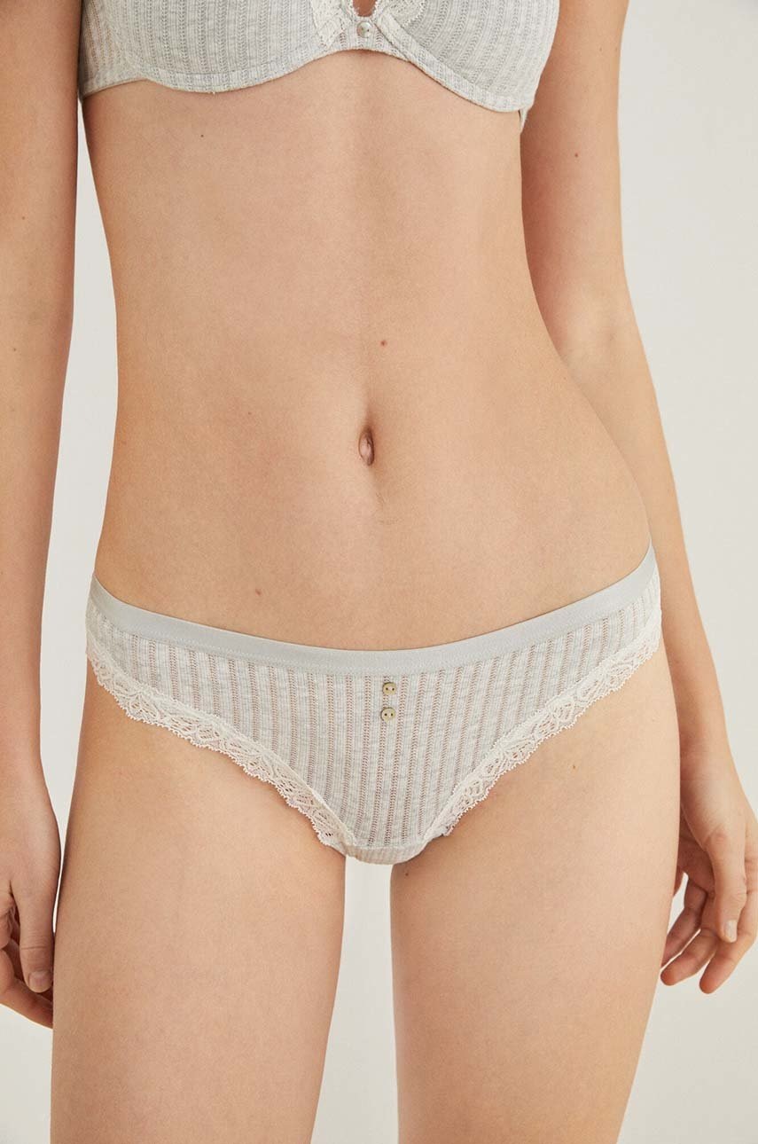 

Бикини women'secret Cotton Time в сиво, Сив