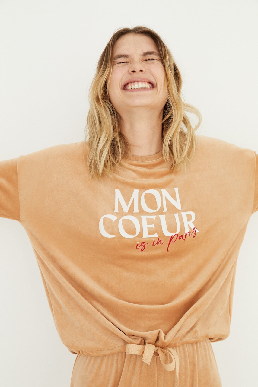 Women'secret pijama femei, culoarea maro