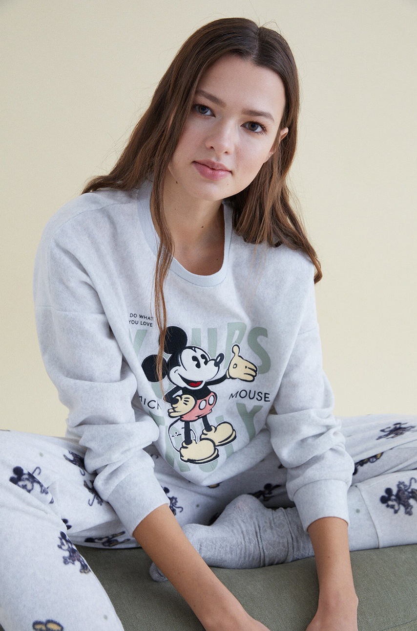 

Пижама Women'secret дамска в сиво, Сив