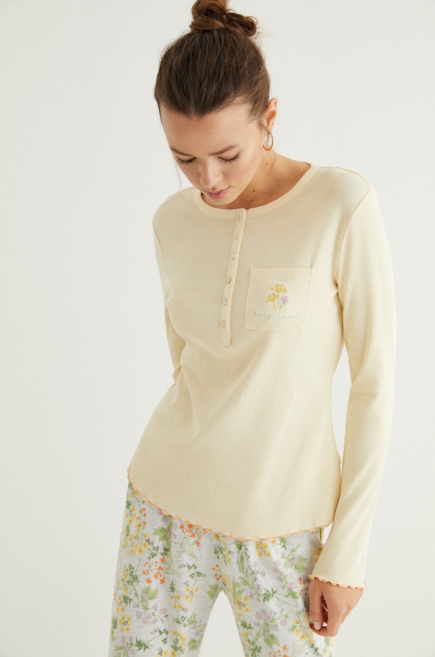 

Пижама women'secret дамска в жълто, Жълт