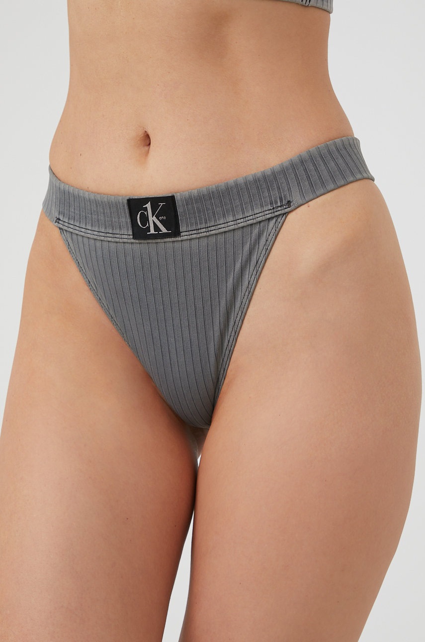 

Долнище на бански Calvin Klein в сиво, Сив