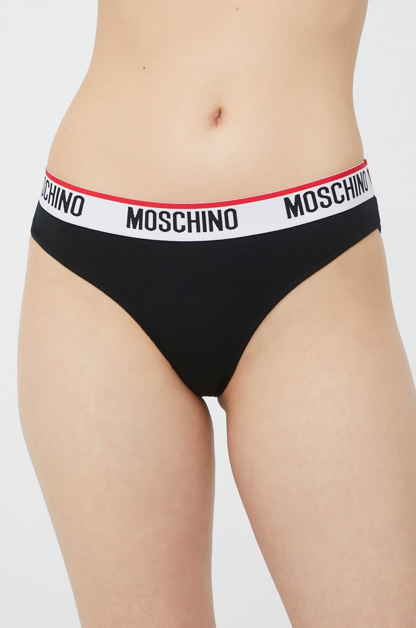 

Бикини Moschino Underwear в черно, Черен