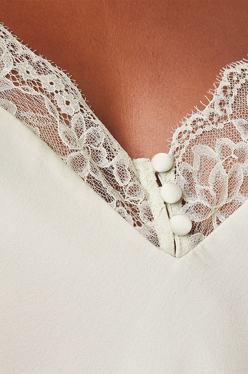 

Ночная рубашка Etam женская цвет зелёный из сатина