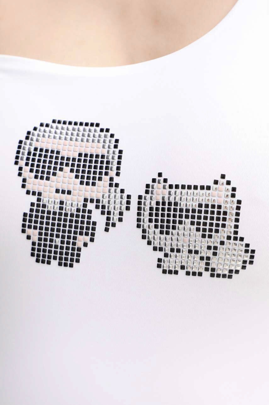 Суцільний купальник Karl Lagerfeld колір чорний м`яка чашечка 