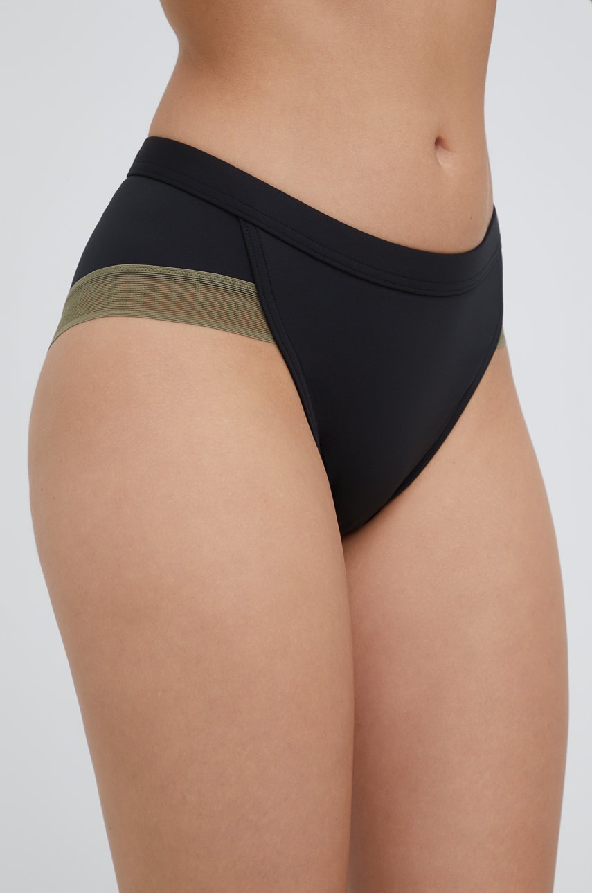 

Долнище на бански Calvin Klein в черно, Черен