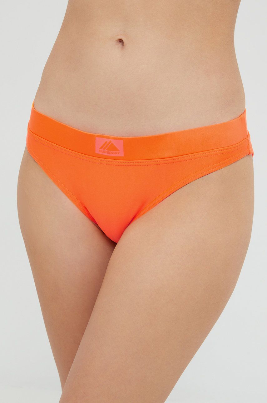 Levně Plavkové kalhotky Superdry oranžová barva