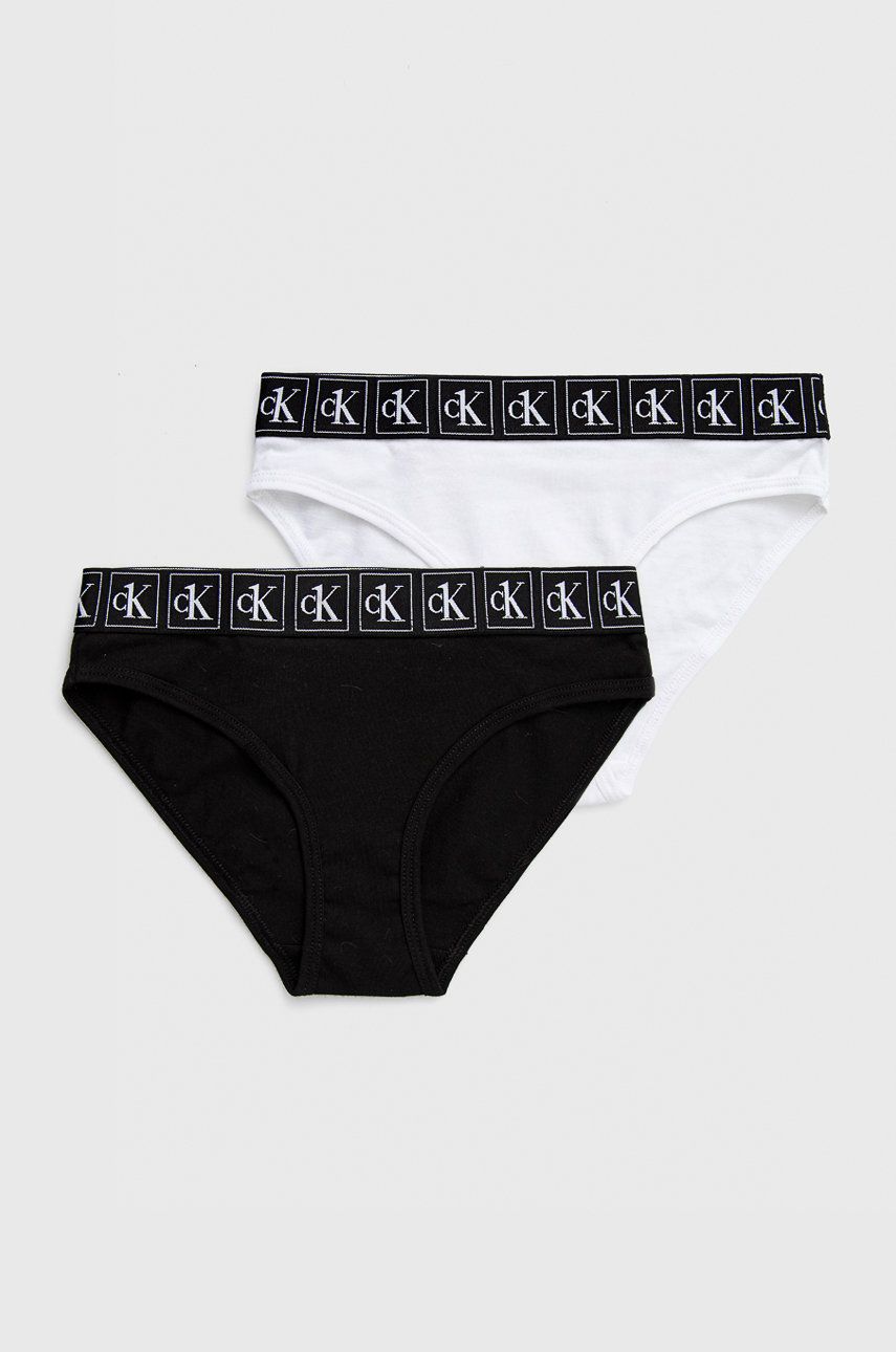 

Детски бикини Calvin Klein Underwear (2 чифта) в черно, Черен