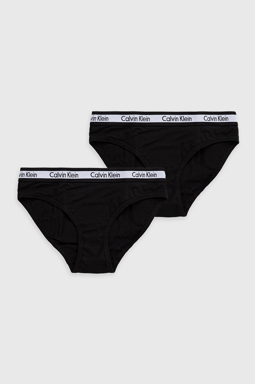 

Детски бикини Calvin Klein Underwear (2 чифта) в черно, Черен
