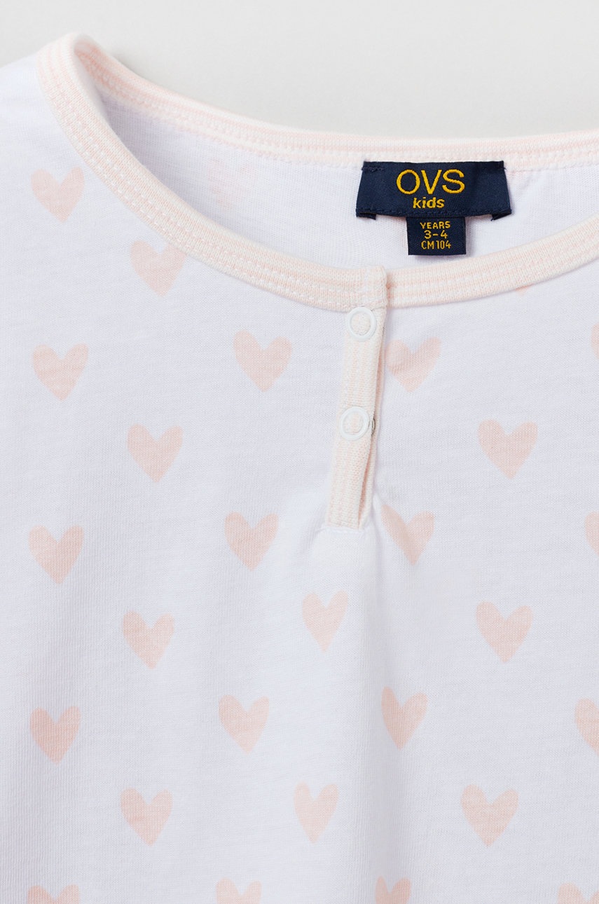 

Детская хлопковая пижама OVS цвет белый узор
