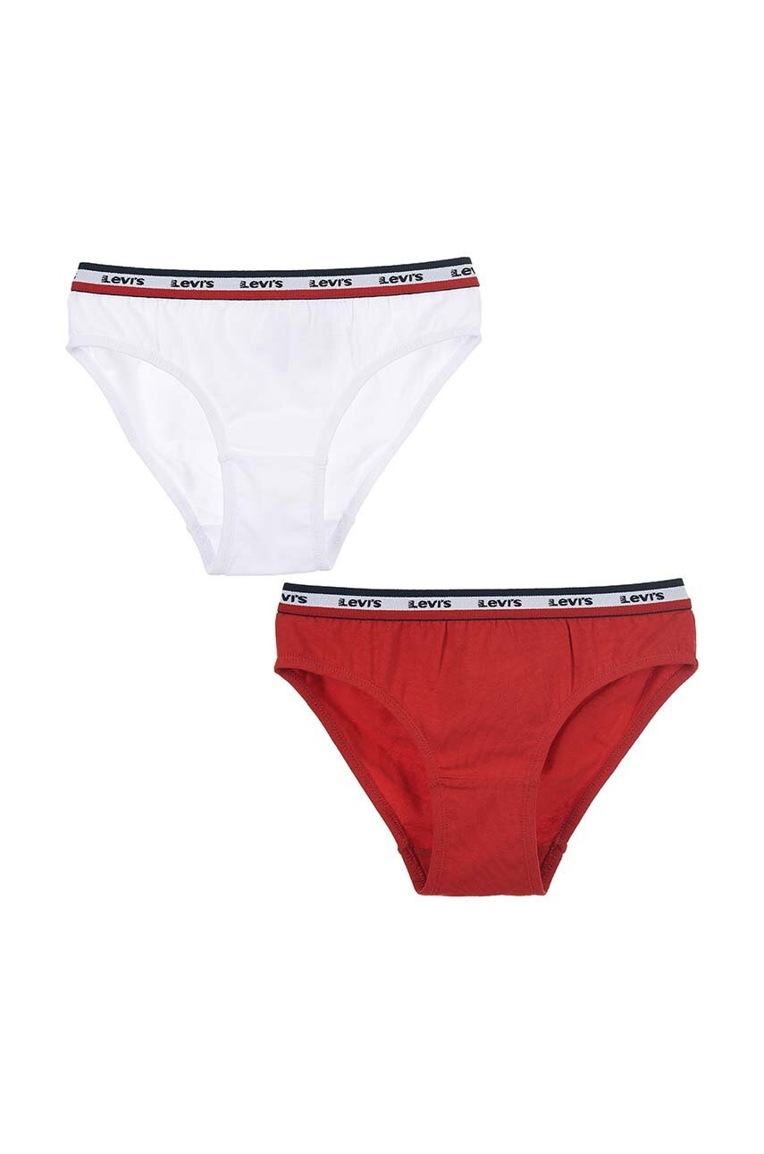 Levně Dětské kalhotky Levi's 2-pack bílá barva