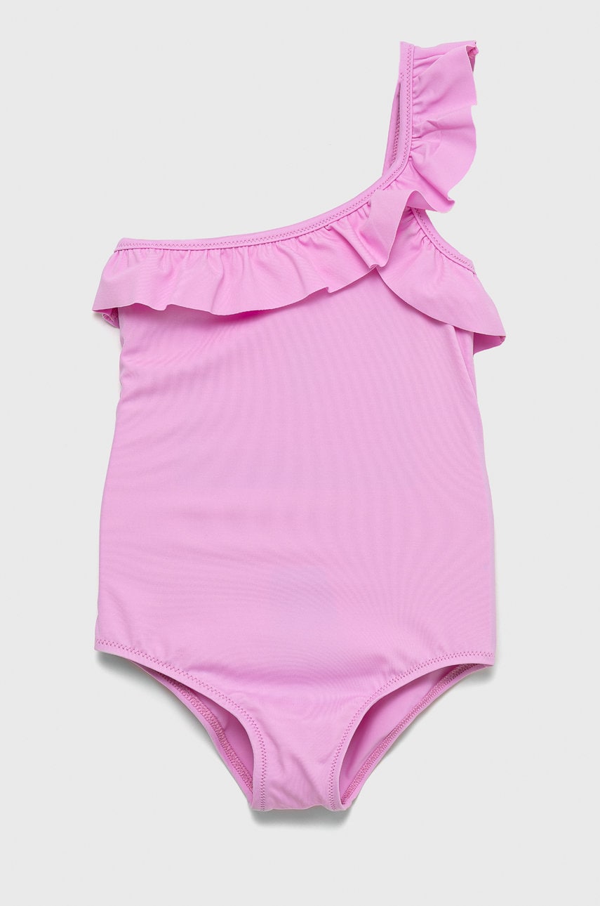 United Colors Of Benetton costum de baie dintr-o bucată pentru copii culoarea roz