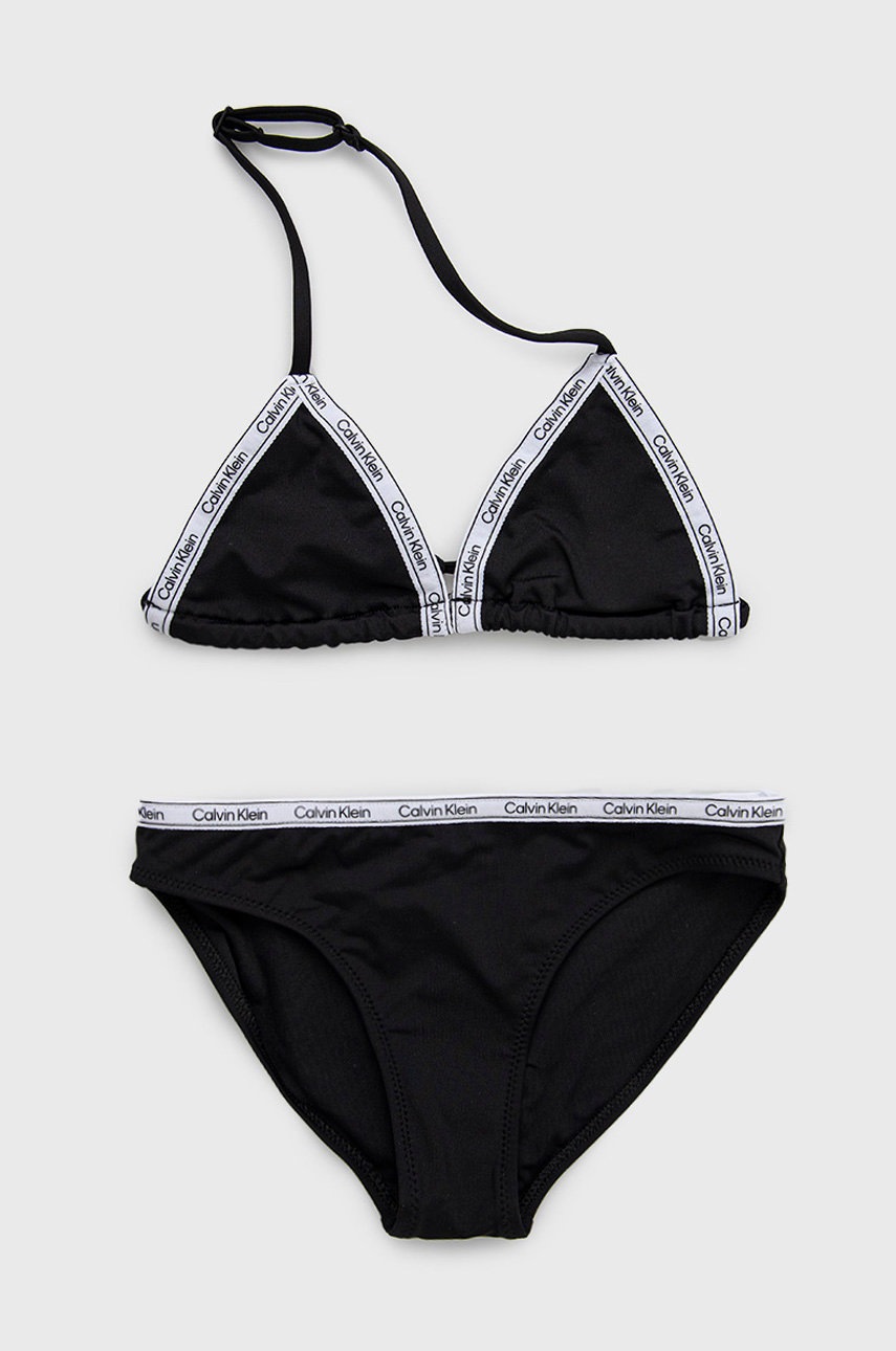 

Детски бански костюм Calvin Klein Jeans в черно, Черен