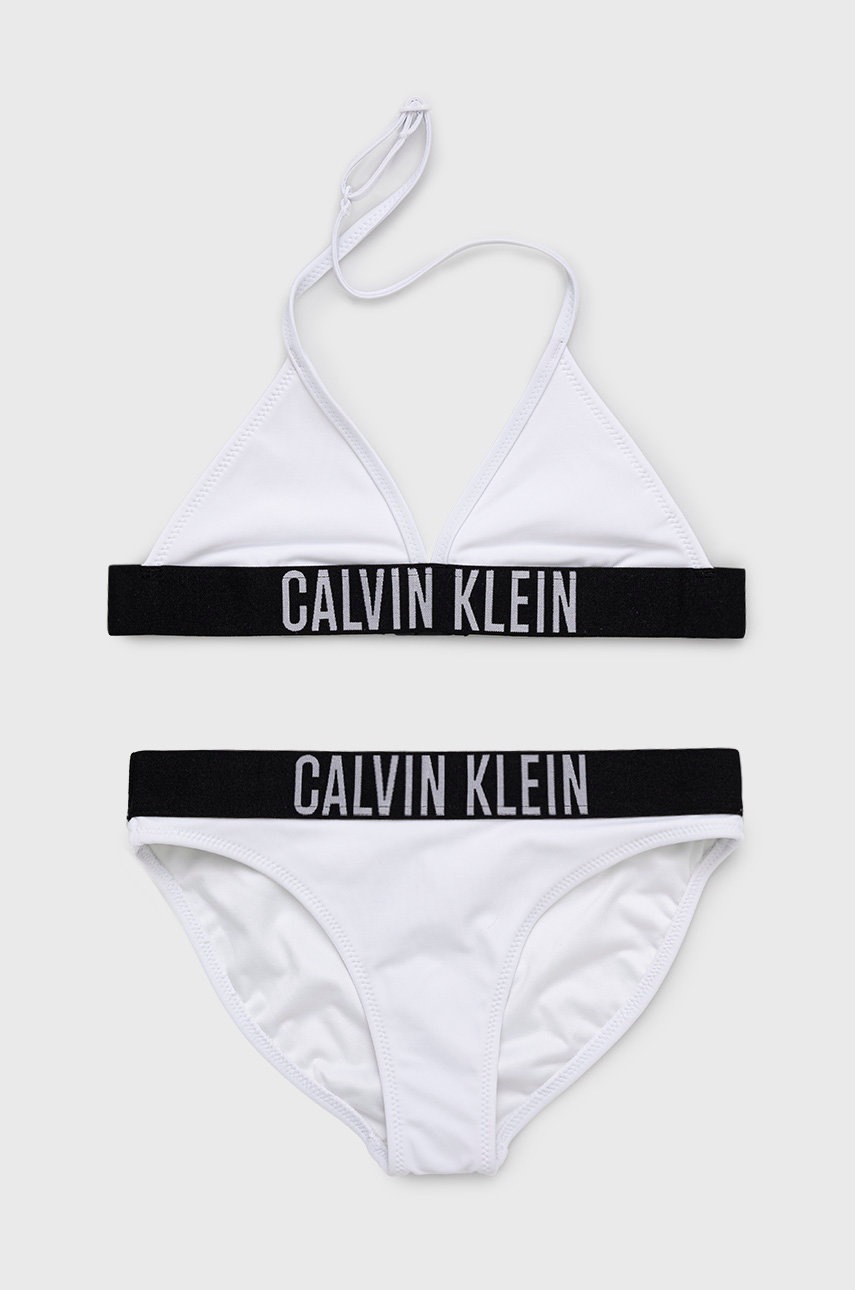 

Детски бански костюм Calvin Klein Jeans в бяло, Бял