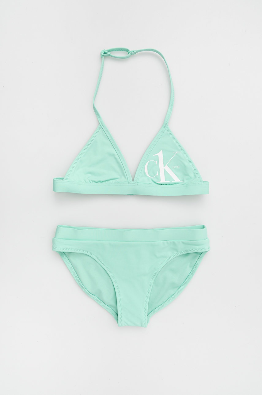 

Детски бански костюм Calvin Klein Jeans в тюркоазено, Тюркоазен