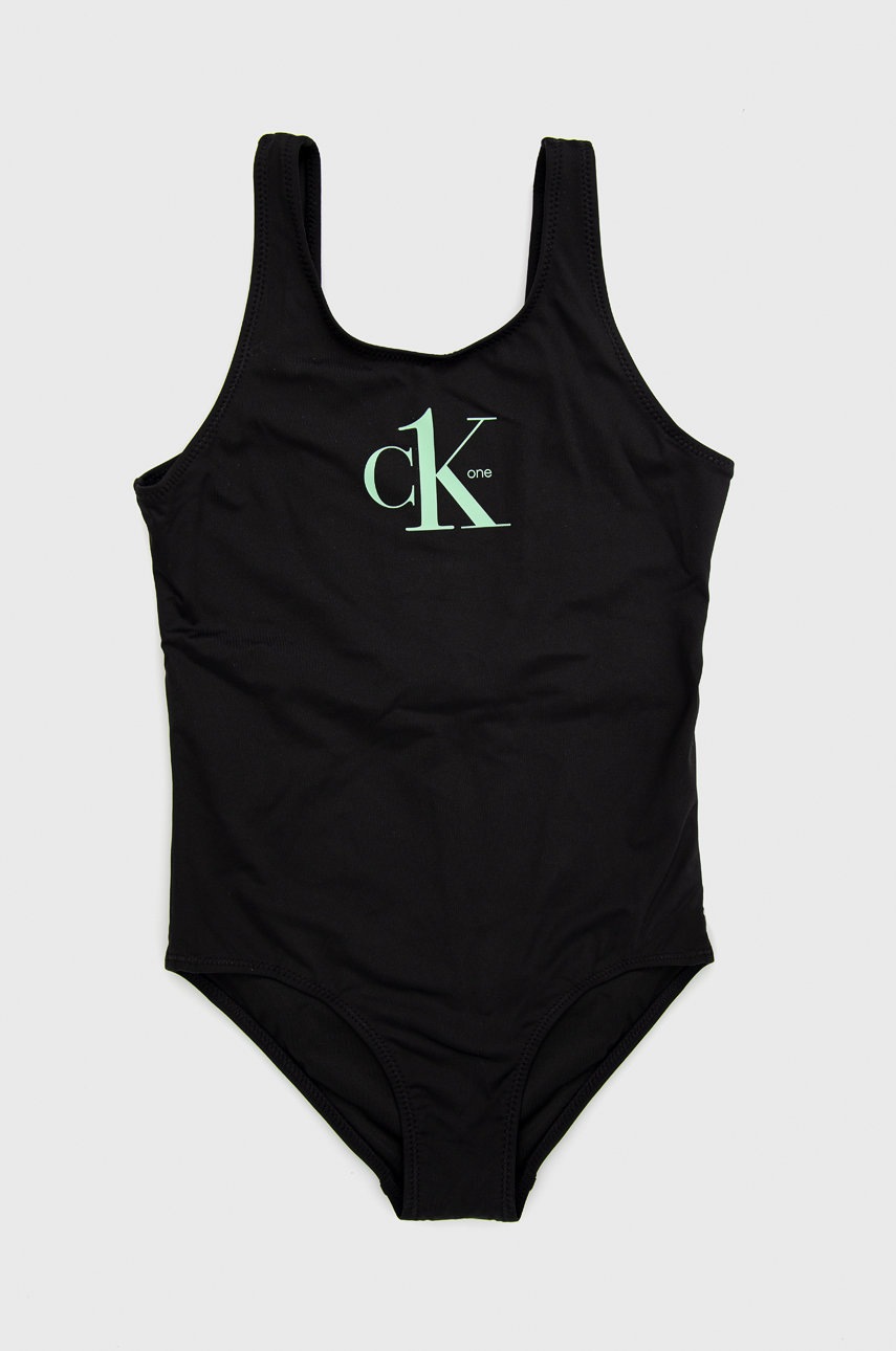 

Детски бански костюм Calvin Klein Jeans в черно, Черен
