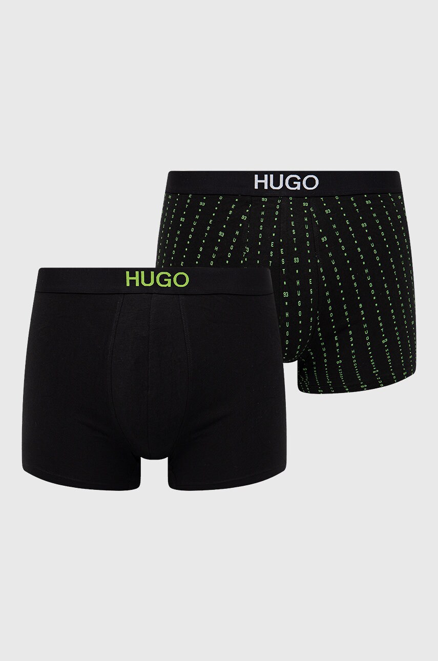 Hugo boxeri (2-pack) bărbați, culoarea negru