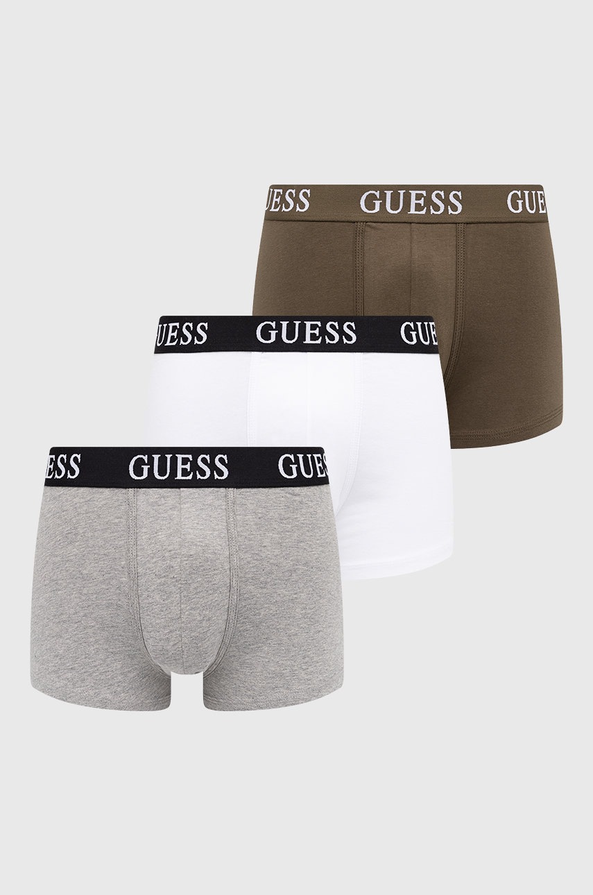 

Боксерки Guess (3 чифта) мъжки в бяло, Бял