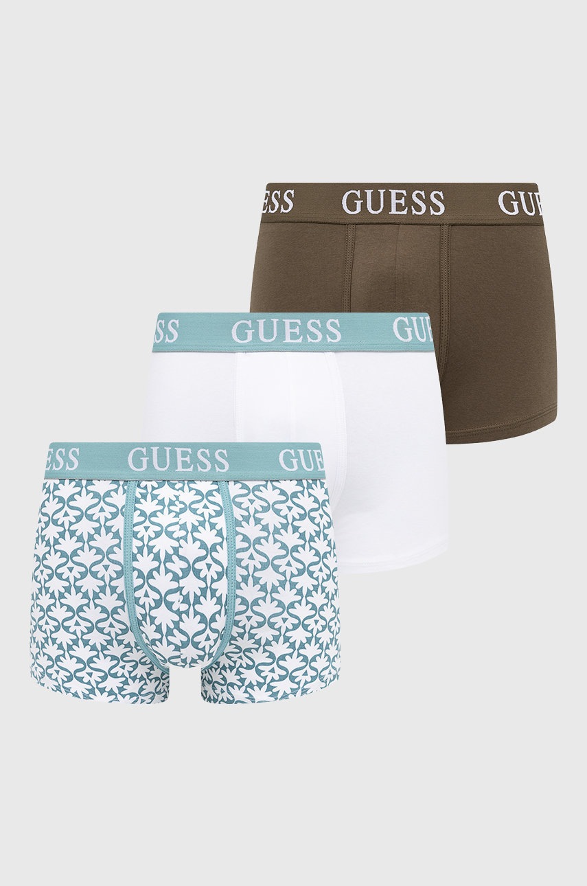 

Боксерки Guess (3 чифта) мъжки в бяло, Син