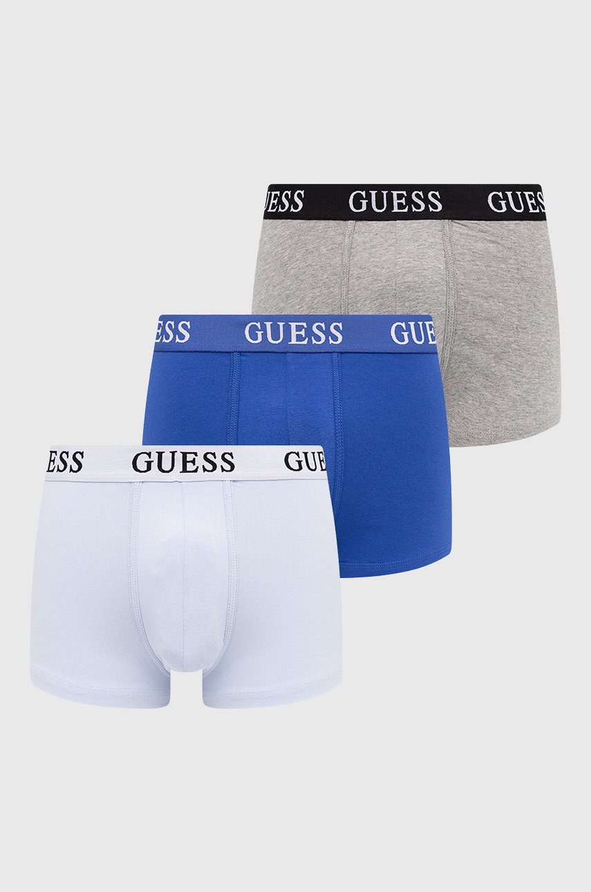 

Боксерки Guess (3 чифта) мъжки в сиво, Сив