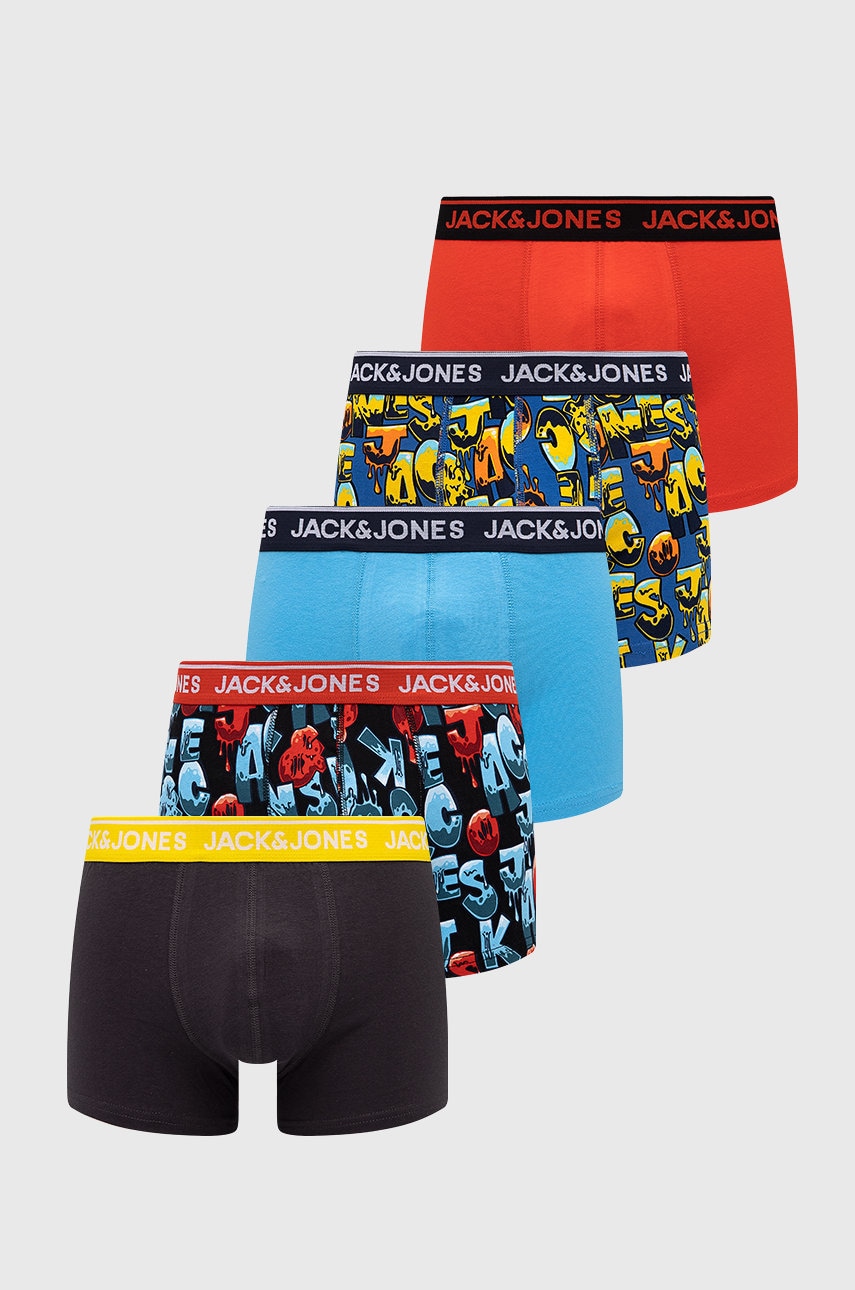 Jack & jones boxeri (5-pack) barbati, culoarea negru