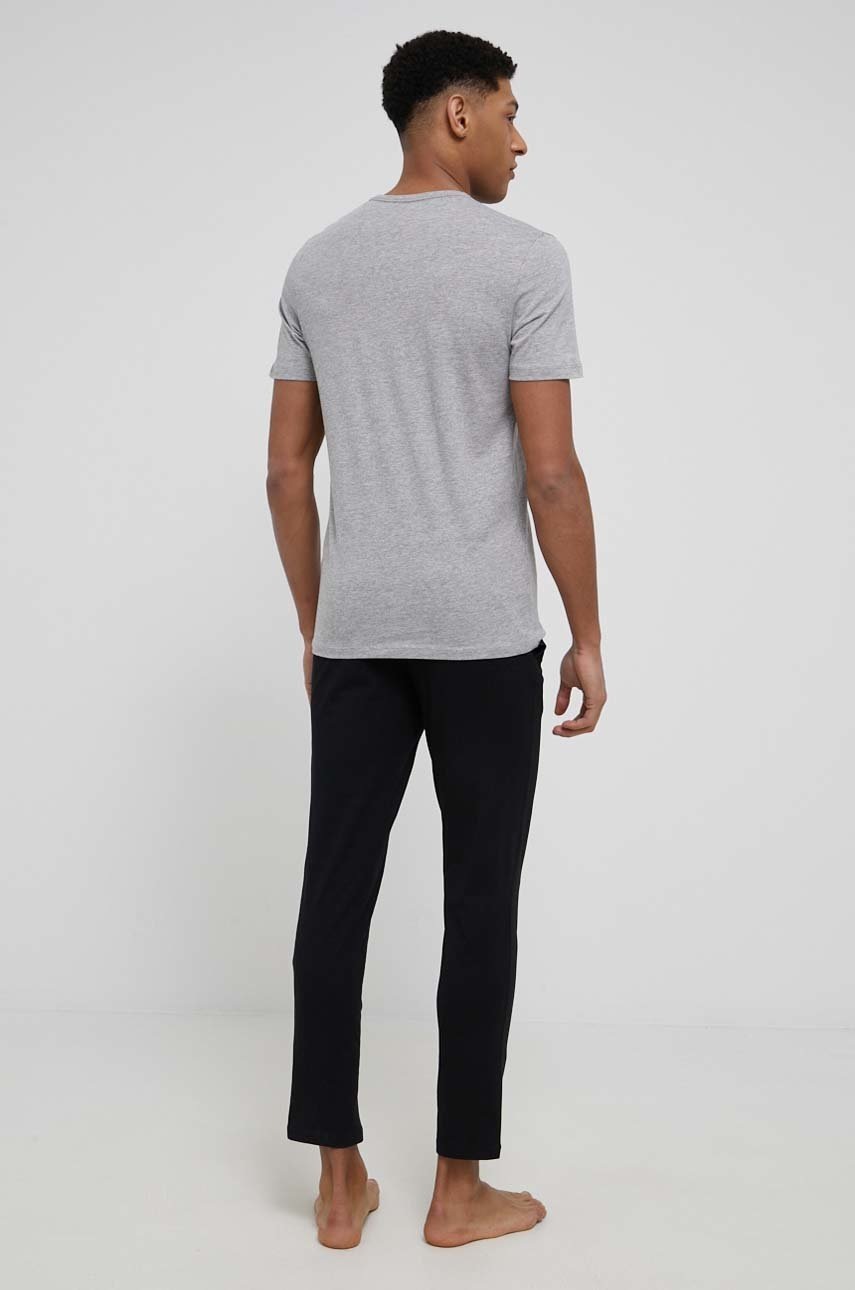 

Пижама Jack & Jones мужская цвет серый меланж