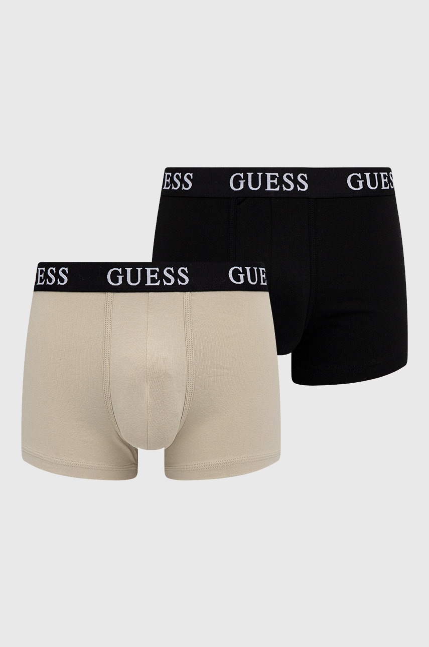 

Боксерки Guess (2 чифта) мъжки в черно, Черен