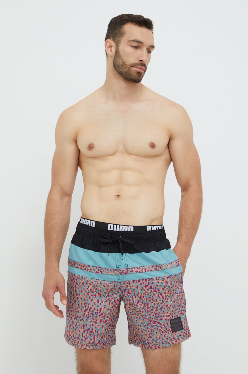 

Плувни шорти Puma Heritage Stripe 935495 в зелено, Зелен