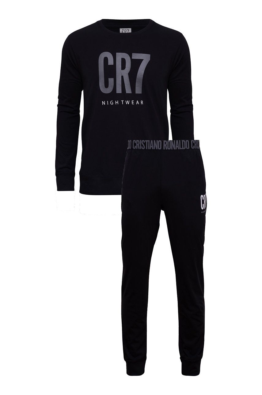 CR7 Cristiano Ronaldo pijama barbati, culoarea negru, cu imprimeu answear.ro imagine noua