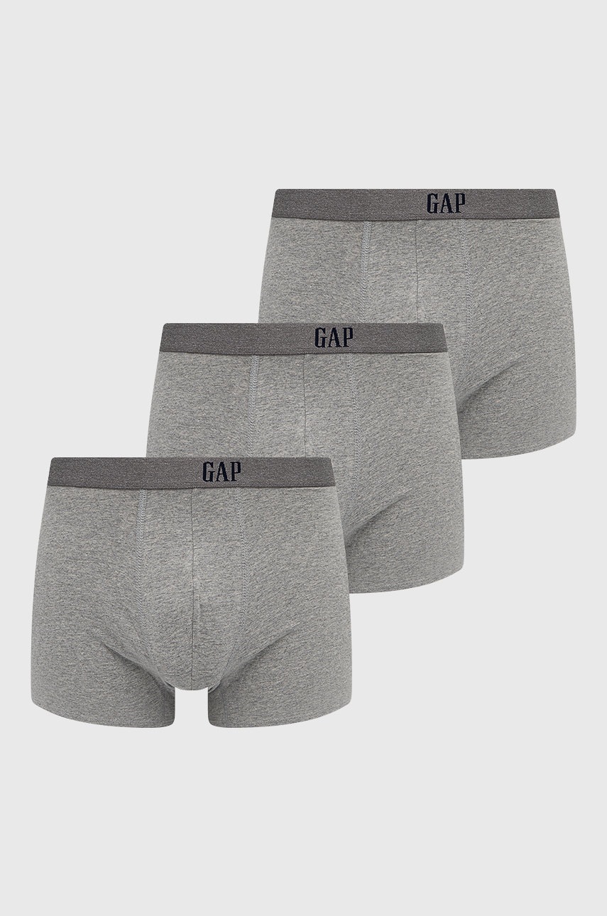

Боксерки GAP (3 чифта) мъжки в сиво, Сив