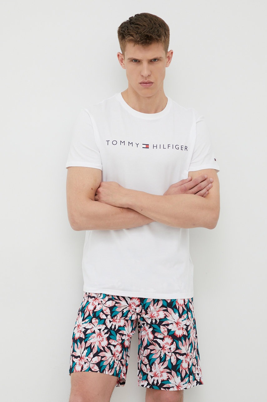 

Пижама Tommy Hilfiger мъжка в бяло с принт, Бял