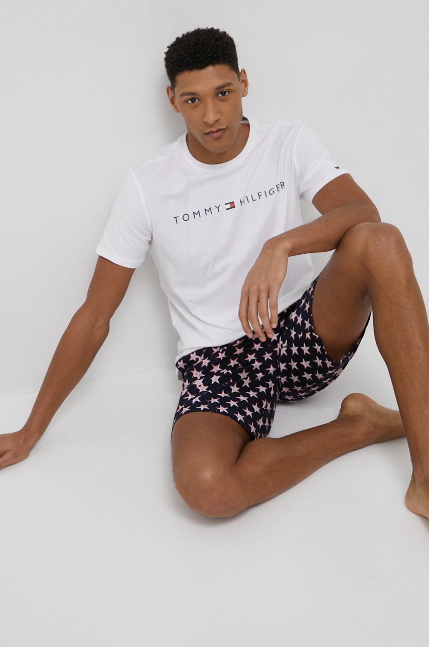 

Пижама Tommy Hilfiger мъжка в бяло с принт, Бял